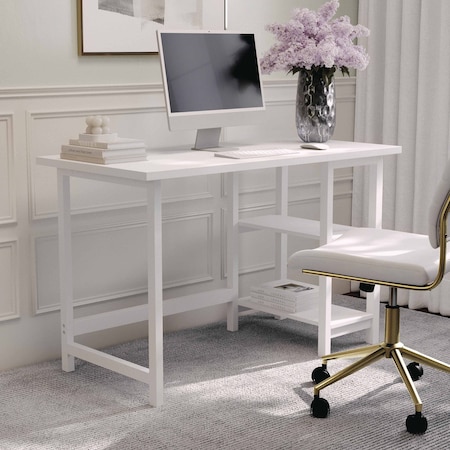 Martha Stewart 23.5 in. D X 47.5 in. W X Pine Wood, Rubberwood (Parawood), White Wood Grain BLN-FY-HY-1071-WH-MS